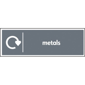 Metals - WRAP Recycling Sign