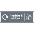 Food Tins & Drink Cans - WRAP Recycling Sign