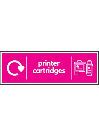 Printer Cartridges - WRAP Recycling Sign