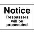 Notice - Trespassers Will be Prosecuted