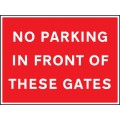 No Parking in Front of these Gates