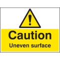 Caution - Uneven Surface