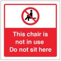 This Chair is not is Use - Do not sit here